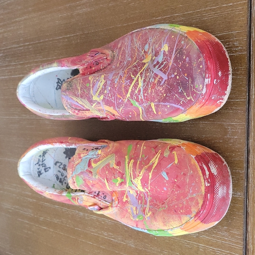 VAN'S SPLATTER SLIP ON SNEAKERS